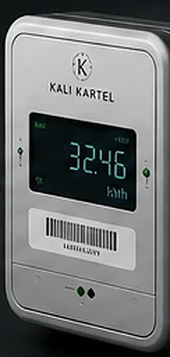 Kali Kartel IoT smart meter showing a kilowatt-hour reading on its display